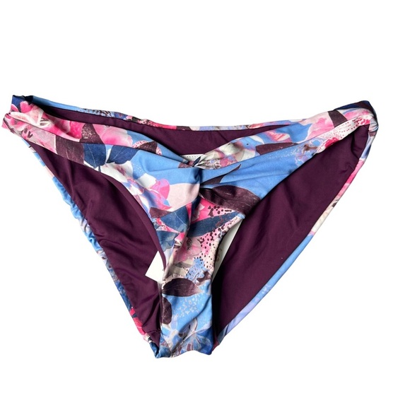Becca Floral Orchid Bloom Front Twist Bikini Bottom Size XS NWT - Picture 4 of 9